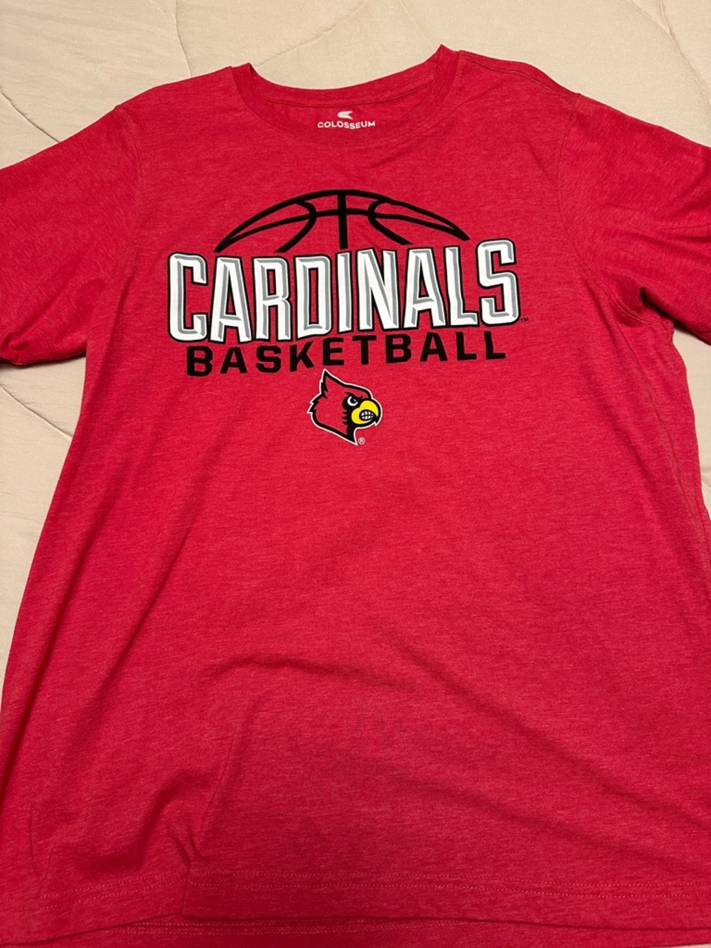 Colosseum Red Cardinals Basketball Logo Tee
